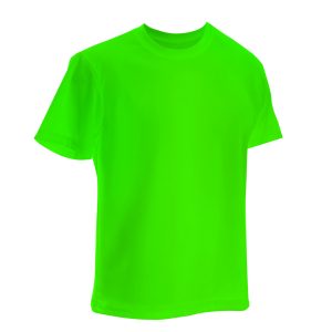 green T-shirt